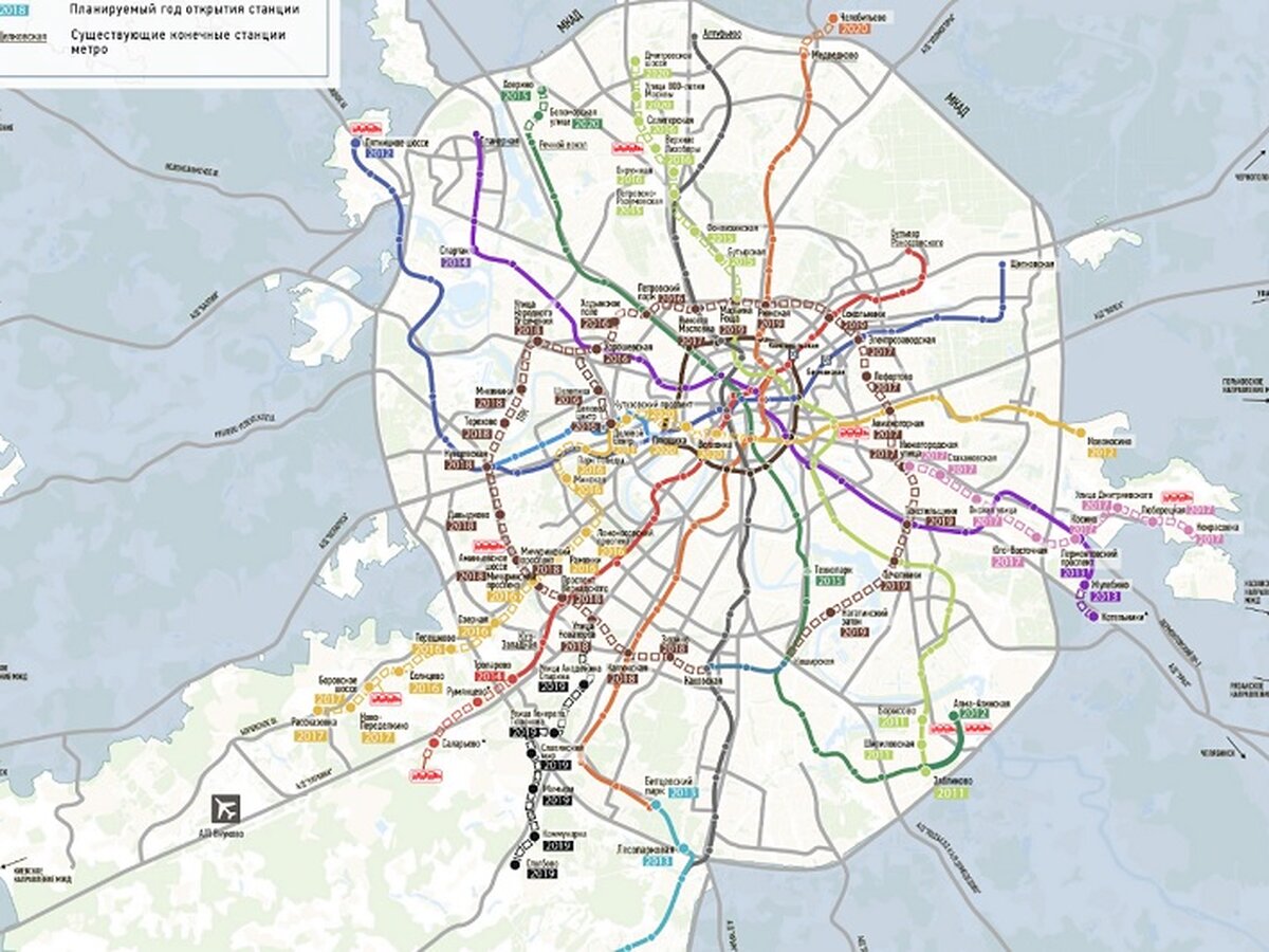 Опубликована Карта Строящихся Линий Метро – Москва 24, 23.12.2014