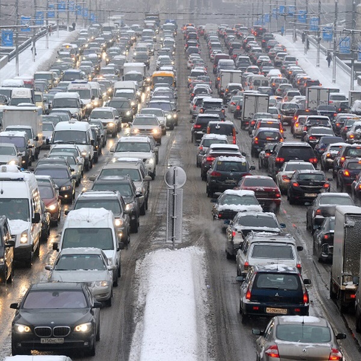 На МКАД образовался крупный затор из-за ДТП – Москва 24, 13.03.2015