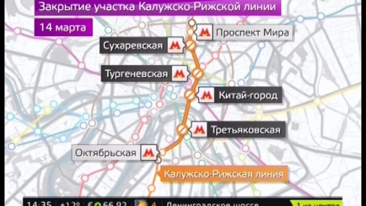 Карта метро москвы калужско рижская линия