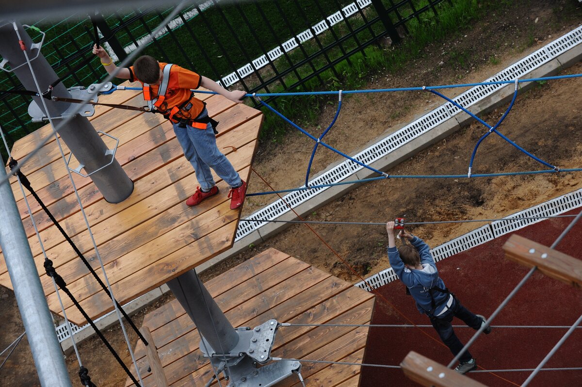 Детский веревочный маршрут открыли в Измайловском парке – Москва 24,  16.05.2017