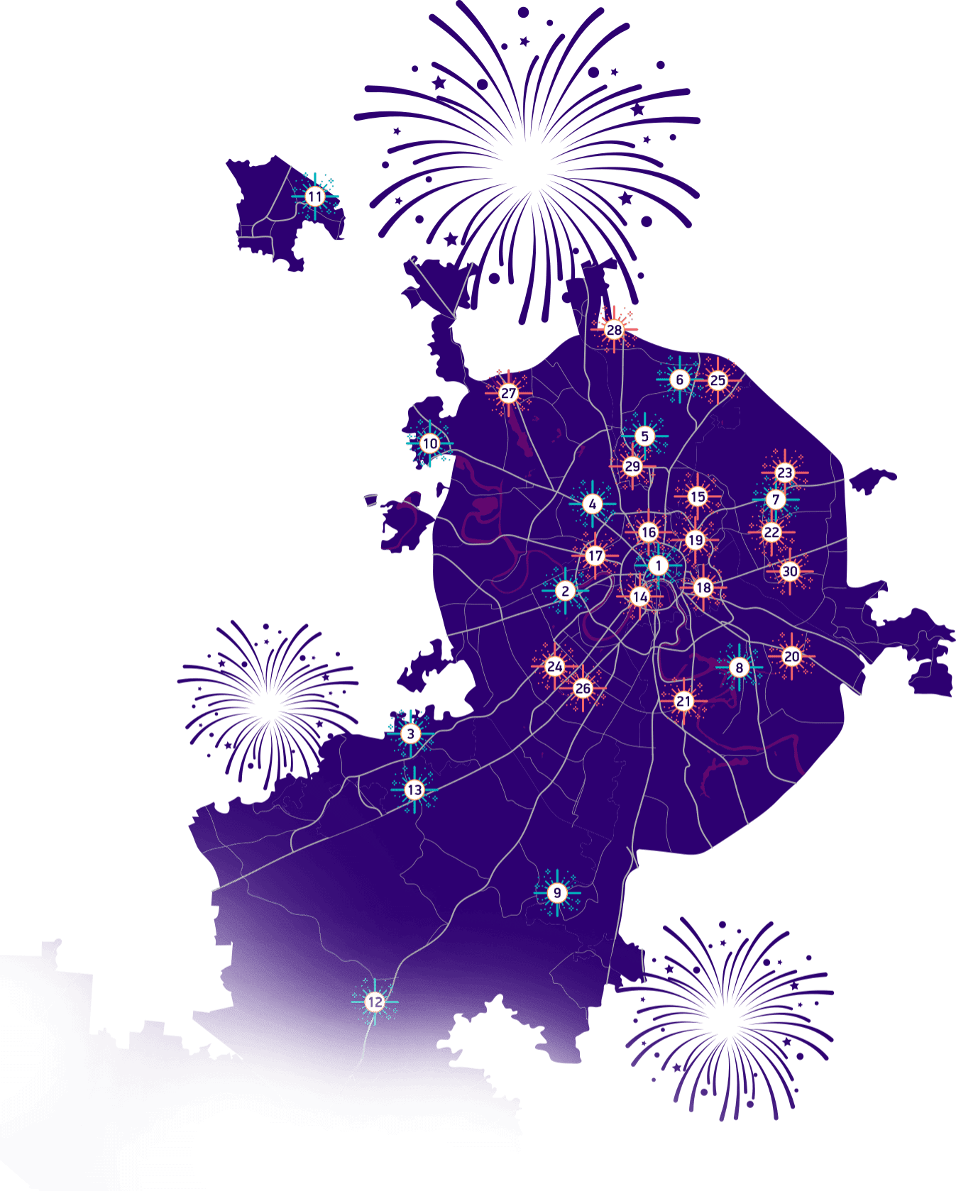 Карта салютов минск